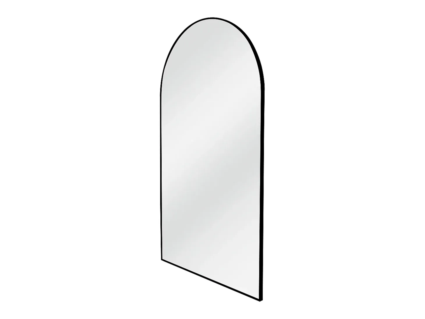 Grande espelho em arco de alumínio, L. 110 x A. 190 cm, Preto, OLYVEN