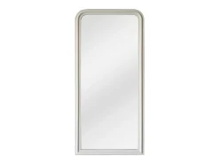 Grande espelho em madeira de paulownia - L. 80 x H. 180 cm - Branco mate - HELOISE