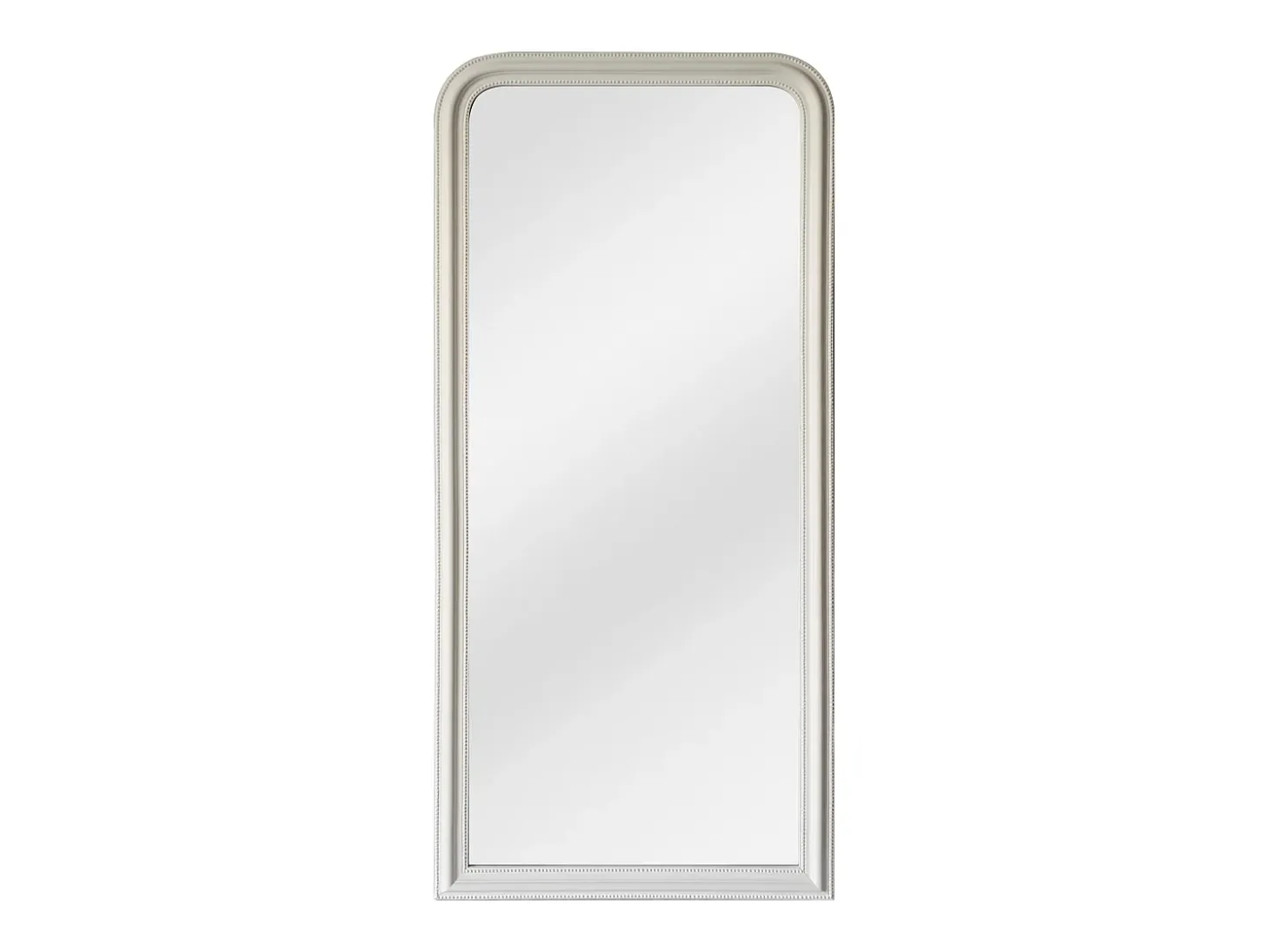 Grande espelho em madeira de paulownia - L. 80 x H. 180 cm - Branco mate - HELOISE