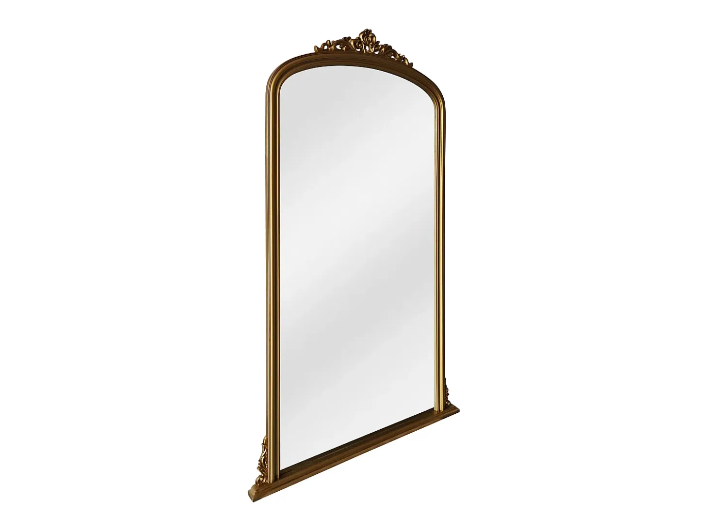 Grande espelho em madeira de paulownia, L. 120 x H.190 cm, Dourado, MERRY