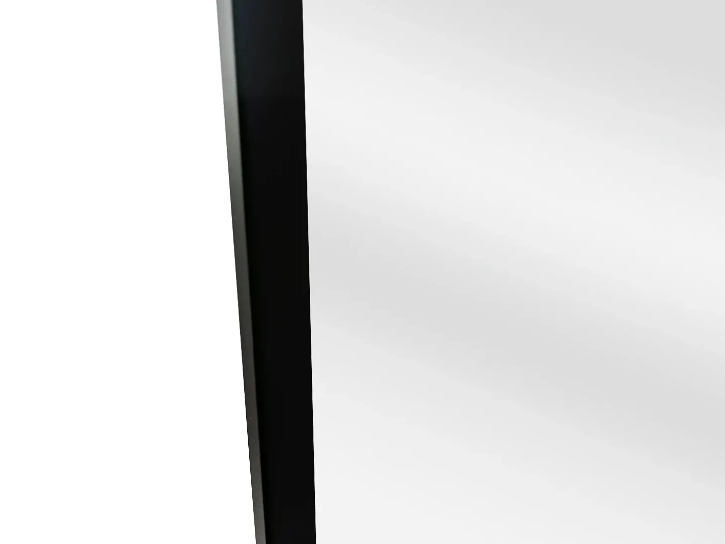 Grande espelho retangular em alumínio L. 120 x H. 190 cm, Preto, MYRA