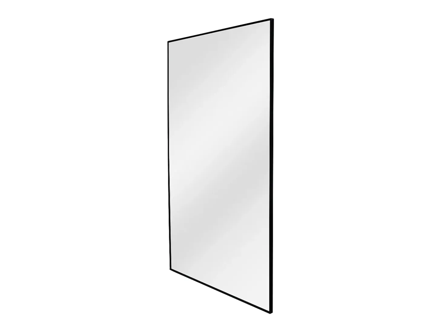 Grande espelho retangular em alumínio, L. 120 x A. 190 cm, Preto, NIREVA