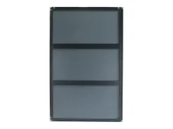 Grande espelho retangular em alumínio, L. 120 x A. 190 cm, Preto, NIREVA