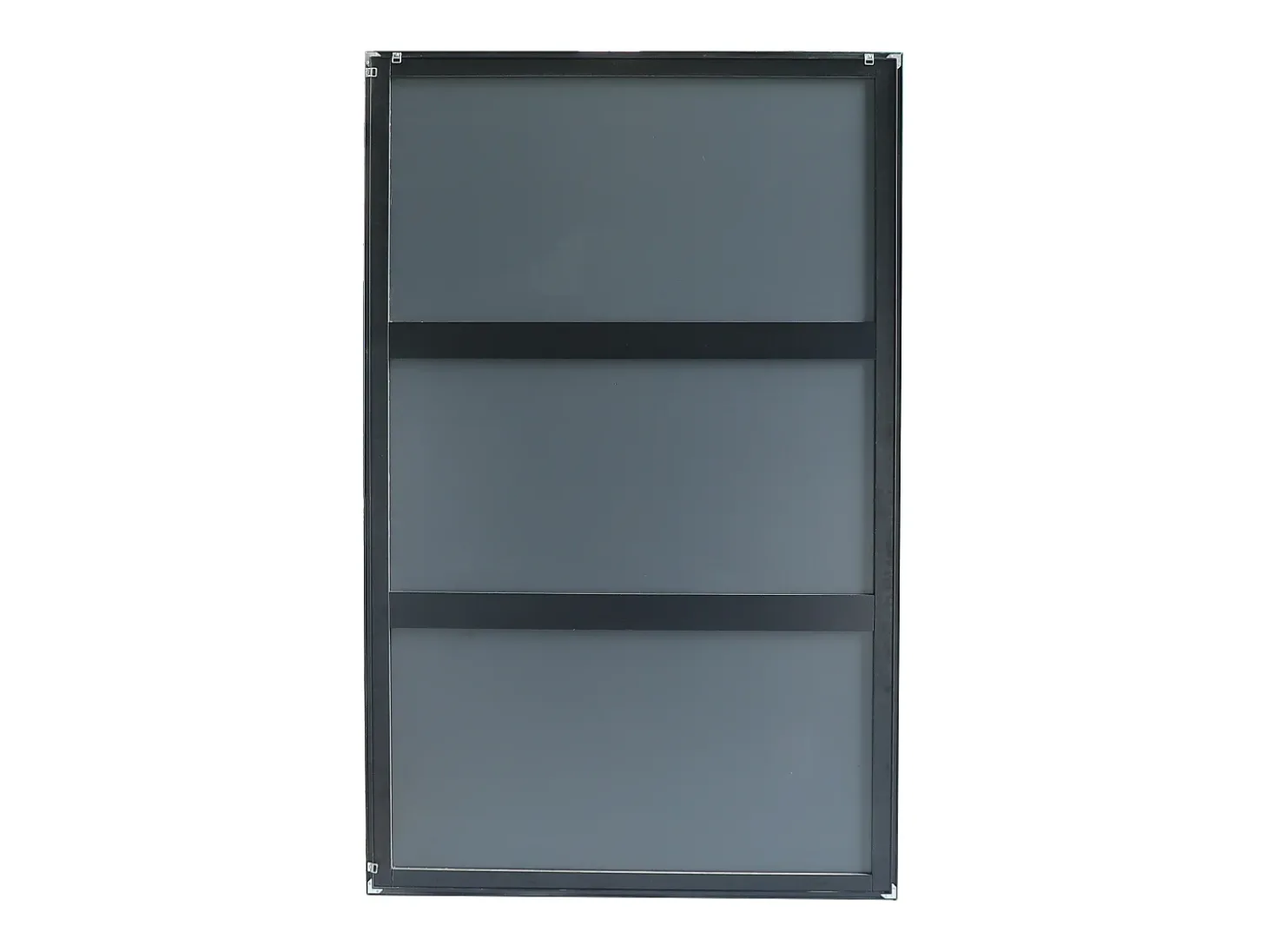 Grande espelho retangular em alumínio, L. 120 x A. 190 cm, Preto, NIREVA