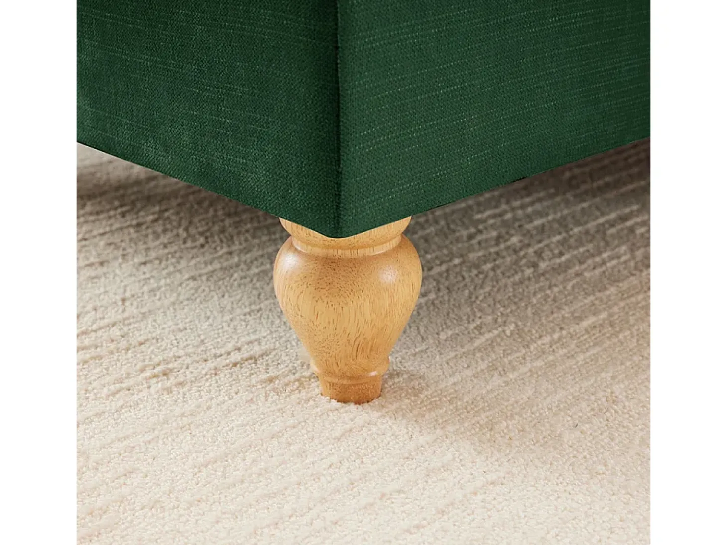 Grande Sofá 2 Lugares em Chenille - Capa Removível e 2 Almofadas - 194x83.5x93cm - Verde