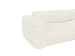 Grande sofá de canto direito com encosto de chaise-longue tecido bouclé POGNI Maison Céphy