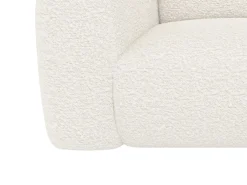 Grande sofá de canto direito com encosto de chaise-longue tecido bouclé POGNI Maison Céphy