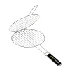 Grelha dupla redonda Cook In Garden em aço cromado resistente a chamas e altas temperaturas - Diâmetro 37cm