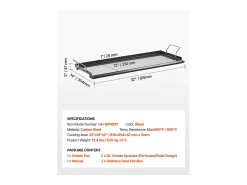 Grelha, SucceBuy Assadeira em Aço Carbono, Grelha 812 x 310 mm, Preta