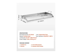 Grelha, SucceBuy Assadeira para Churrasco em Aço Inoxidável 809 x 370 mm