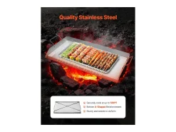 Grelha, SucceBuy Assadeira para Churrasco em Aço Inoxidável 809 x 370 mm