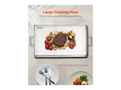 Grelha, SucceBuy Chapa para Churrasco em Aço Inoxidável 910 x 525 mm