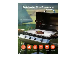 Grelha, SucceBuy Chapa para Churrasco em Aço Inoxidável 910 x 525 mm