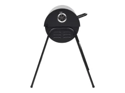 Grelhador barril c/ 2 grelhas de cozinhar 80x95x90 cm aço preto