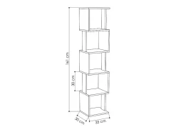 Guan Safir 5 prateleiras 35x161x30 cm