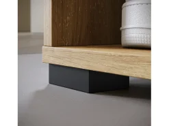 Guarda roupa moderna 90 cm roupeiro de entrada com espelho prateleiras e varão mate artisan branco