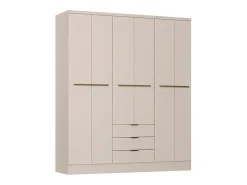 Guarda-roupa 6 portas e 3 gavetas L180 cm em bege - PEROLI