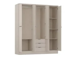 Guarda-roupa 6 portas e 3 gavetas L180 cm em bege - PEROLI