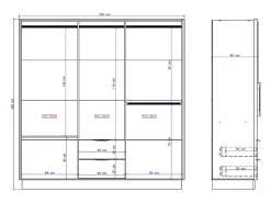Guarda-roupa 6 portas e 2 gavetas C162 cm branco FEOVA