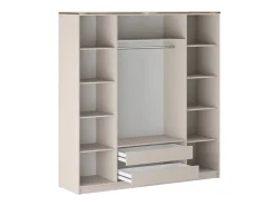 Guarda-roupa 4 portas L200 cm em cor bege e dourado - VUKIA de Pascal Morabito
