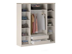 Guarda-roupa 4 portas L200 cm em cor bege e dourado - VUKIA de Pascal Morabito