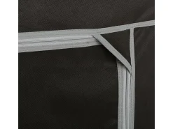 Guarda-roupa auxiliar de tecido com barra para pendurar preto 149x70 cm