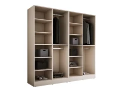 Guarda-roupa: Bege Areia / Vidro Antisol, 200 x 200 x 51 cm
