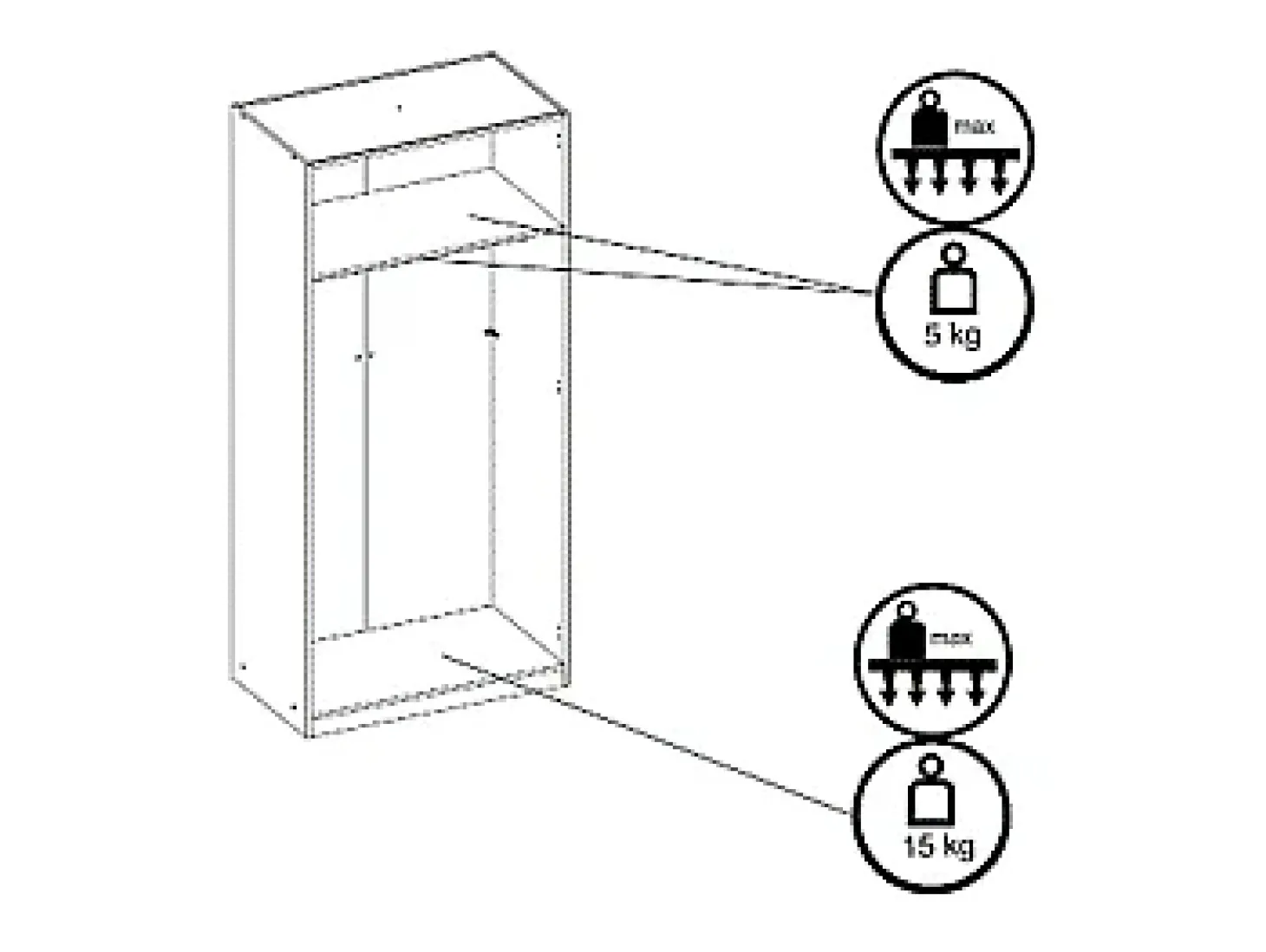 Guarda-roupa BELOMY com 5 portas e 6 gavetas, 228 cm de largura, branco