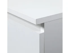 Guarda-Roupa Biało Elegante 90x180 - 2 Portas, 2 Gavetas, Penteadeira 16 mm