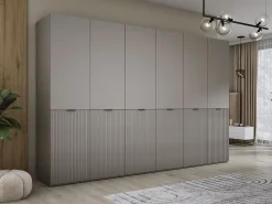Guarda-roupa: Cinza Platina, 300 x 200 x 51 cm