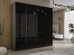 Guarda-roupa: Cinza Platina / Vidro Antisol, 200 x 200 x 51 cm