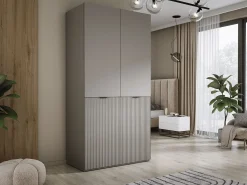 Guarda-roupa: Cinza Platina, 100 x 200 x 51 cm