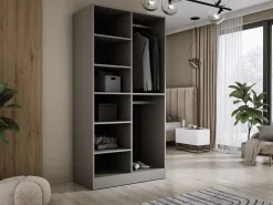 Guarda-roupa: Cinza Platina, 100 x 200 x 51 cm