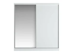 Guarda-roupa com 2 portas de correr e espelho L200 cm branco - OCHIRA