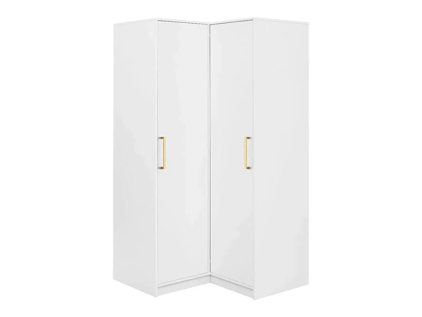 Guarda-roupa de canto 6 portas e 3 gavetas C311 cm branco - LIZANDRO