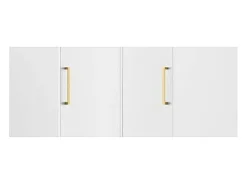 Guarda-roupa de canto 2 portas C115 cm branco + módulo superior - LIZANDRO