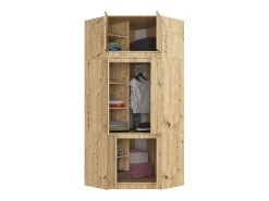 Guarda-Roupa de Canto com Extensão S100 Carvalho Artisan