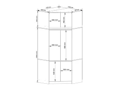 Guarda-Roupa de Canto com Extensão S100 Carvalho Artisan