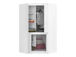 Guarda-roupa de Canto S100 4 Portas Branco 100x180x50cm