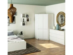 Guarda-roupa de Canto S100 4 Portas Branco 100x180x50cm