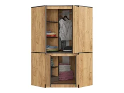Guarda-Roupa de Canto S100 4 Portas Carvalho Craft