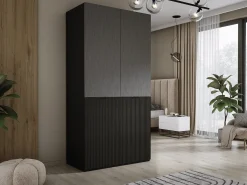 Guarda-roupa: Preto Grafite, 100 x 200 x 51 cm