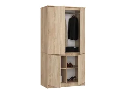 Guarda-roupa Sonoma S90 4 Portas - 90x180x51 cm, Madeira Laminada, Auto Montagem