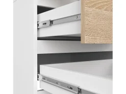 Guarda-Roupa Star S60 2 Portas 2 Gavetas Branco / Carvalho Sonoma