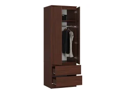 Guarda-Roupa Star S60, 2 Portas, 2 Gavetas, Wenge, 60cm Largura