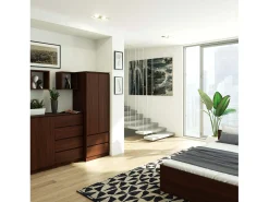 Guarda-Roupa Star S60, 2 Portas, 2 Gavetas, Wenge, 60cm Largura