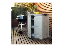 Guarda-roupa Titanium Ext. 2 Portas Dobráveis ​​Bege Resina 70x88x41 cm