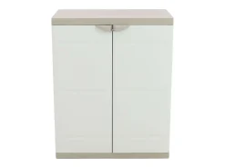 Guarda-roupa Titanium Ext. 2 Portas Dobráveis ​​Bege Resina 70x88x41 cm