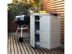 Guarda-roupa Titanium Ext. 2 Portas Dobráveis ​​Bege Resina 70x88x41 cm