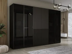 Guarda-roupa: Vidro Antisol / Preto grafite, 300 x 200 x 51 cm